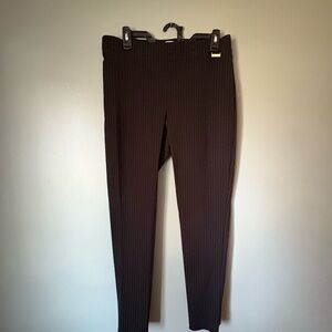 Black Calvin Klein Pinstripe Pants